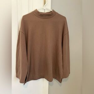 Old Navy Cozy Mock Neck Sweater in Taupe